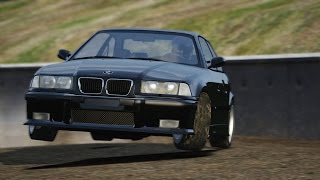 Assetto Corsa  Hard Driving E36 On DirtAsphalt Layout [upl. by Ylrehc]