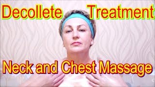 Decollete Treatment Such As Neck and Chest Massage Yourself Video  Facial SkinCare at Home [upl. by Wagstaff]