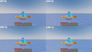 Minecraft SlowMo 60Hz vs 144Hz vs 180Hz vs 240Hz [upl. by Nonnad815]