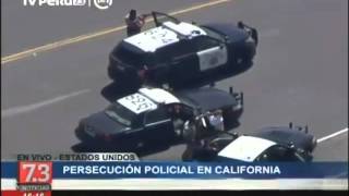 Persecución policial en California causa impacto en redes sociales [upl. by Eldnik]