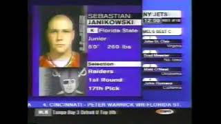 Raiders Select PK Sebastian Janikowski 2000 NFL Draft [upl. by Sidoon197]