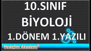 10SINIF BİYOLOJİ 1DÖNEM 1YAZILI2024 [upl. by Wellesley]