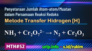 MTH Reaksi Redoks NH3  Cr2O72– → N2  Cr2O3 MTH52 [upl. by Nivlek]