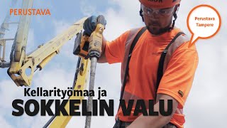 Kierros rakennustyömaalla Kellarin asennus ja sokkelin valu [upl. by Reppiks939]