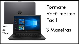 Como Formatar Notebook HP 240 G4 246 g5 [upl. by Miko]