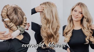 Overnight Blowout EASY heatless curls [upl. by Saturday]