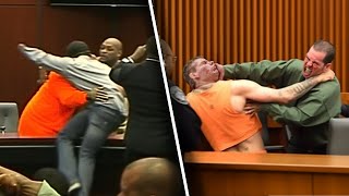 Killers Getting ATTACKED In Court [upl. by Enelyw]