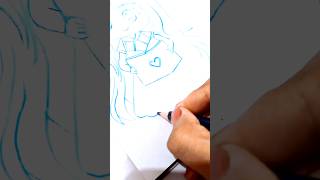 pencil colour drawing cute doll art drawing bts viralvideo shorts new easy drawing ideas [upl. by Casady729]