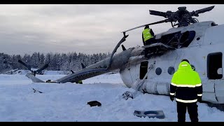 Mi8 helicopter crashes against hill in Russia 22 people killed [upl. by Zohar921]