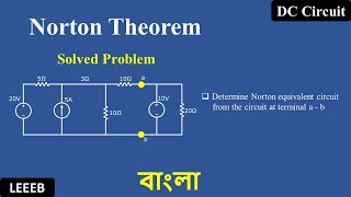 Norton Theorem with Solved Math Problem in Bangla Part 01  Bangla Tutorial [upl. by Nohsyar215]