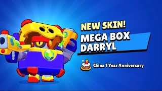 Mega Box Darryl  Special Pin Brawl Stars Shorts [upl. by Mishaan]