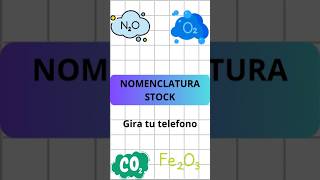 NOMENCLATURA STOCK química nomenclaturadeóxidos nomenclaturaquímica [upl. by Amitak857]