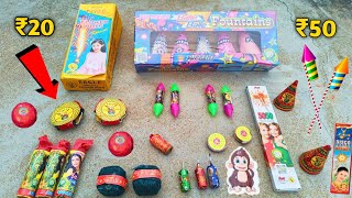 Different Types Diwali Firework Crackers Testing । Diwali New Crackers Stash । patakha experiment [upl. by Khano]