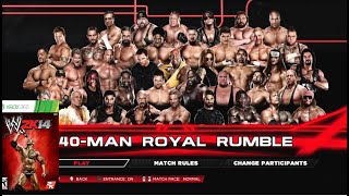 WWE 2K14  40man Royal Rumble  80 [upl. by Catina613]