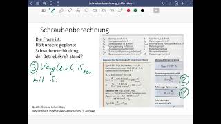 Schraubenberechnung einfache  Erklärvideo Rechenweg [upl. by Ephram]