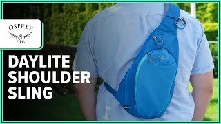 Osprey Daylite Shoulder Sling Review 2 Weeks of Use [upl. by Meelas]