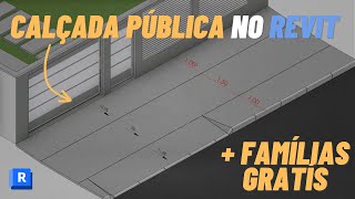 Como fazer CALÇADA externapública no REVIT famílias grátis [upl. by Naik]