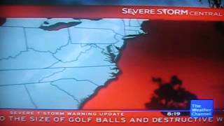 The Weather Channel  Local on the 8s with severe thunderstorm warning  June 13 2013 [upl. by Apur]