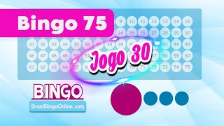 Bingo 75 Bolas em Casa Jogo 30 Brasil Bingo Online [upl. by Nelg406]