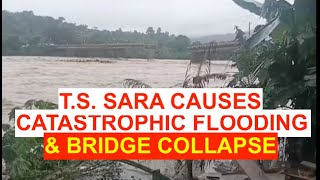 TROPICAL STORM SARA Historic Flooding and Bridge Collapses in Honduras with 20 inches of rain [upl. by Aulea93]