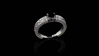 Unique Vintage Engagement Ring Black Diamond  London [upl. by Ahsurej]