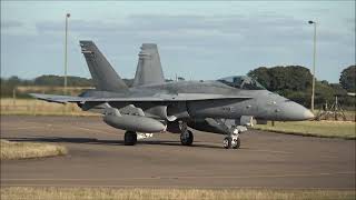 RAF Waddington 17th September 2024 Afternoon sorties 4x Finnish F18s amp 4x Canadian F18s [upl. by Naut]