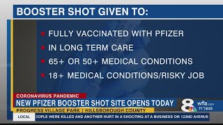 New Pfizer booster shot site opens in the Tampa Bay Area 3in1 site [upl. by Ayikat]