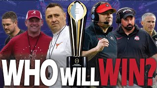 Who will WIN the CFP NATIONAL CHAMPIONSHIP in 2024 CFB Postseason Prediction [upl. by Arlette]