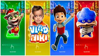 Talking Tom 🆚 Vlad and Niki 🆚 Ryder Paw Patrol 🆚 Shin Sonic Tapes 🎶 Tiles Hop EDM Rush [upl. by Giacamo659]