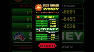 DATA SDY  PENGELUARAN SDY  LIVE DRAW SYDNEY  LIVE DRAW SDY HARI INI  BOCORAN RUMUS PREDIKSI SDY [upl. by Nyrek]