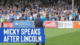 Post Match  Micky Mellon Lincoln City [upl. by Doowrehs]