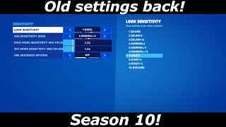 HOW TO GET YOUR OLD FORTNITE SETTINGS BACK FORTNITE SENSITIVITIES AND BINDS Highlights [upl. by Mikihisa]