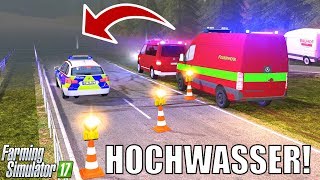 LS17  HOCHWASSER ALARM auf der AUTOBAHN für die FEUERWEHR BAUHOF WEBER [upl. by Amalburga]