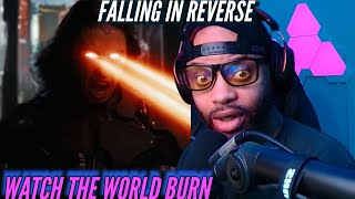 First Time Reaction to Falling in Reverse Watch the World Burn  How did I miss this  Reaction🔥🔥 [upl. by Fleurette]