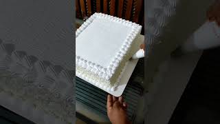 Rectangle cake decoration whiteforestcake baslasfreshland trending shortsfeed shortsvideo cake [upl. by Franzoni]