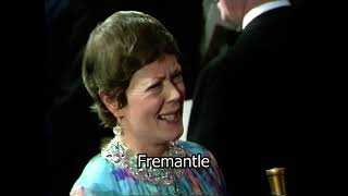 Annette Crosbie  Royal Film Premiere  fairy godmother  The Slipper and the Rose  1976 [upl. by Ahsilram]