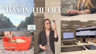 Day in the Life Working a 95 Office Job realistic  corporate work vlog morning routine cooking [upl. by Nesline268]