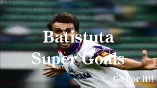 Gabriel Batistuta  Fiorentina  GOALGOALGOAL Super Goals  Skills HD ～ バティストゥータ スーパーゴール集 [upl. by Nilat]