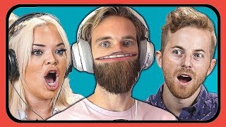 Reacting to YouTubers Reacting to Pewdiepie vs 🅱Series [upl. by Chrysler413]