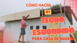 Cómo hacer un bando para techo escondido en casa de madera  LO HICIMOS EN CASA [upl. by Gnohp]