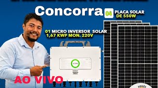 Sorteio de um kit solar 4 placas 1 micro inversor  Homologação [upl. by Maurice]