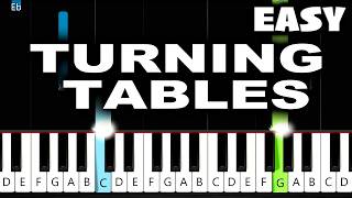 Adele  Turning Tables  EASY Piano Tutorial [upl. by Mossman]