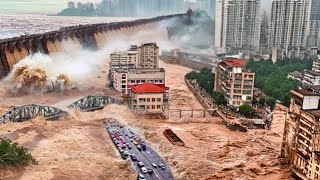 Evacuation in China Failed Rivers overflowed and the dam broke Zhengzhou underwater [upl. by Oniger71]