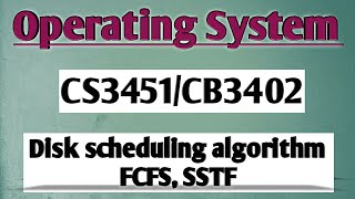 Disk scheduling algorithm FCFS SSTF in operating system tamil OS  Anna university reg2021 [upl. by Atnwahs619]