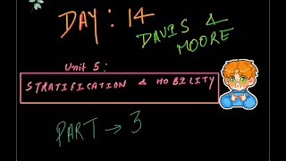 DAVIS AND MOORE UNIT 5 STRATIFICATIONamp MOBILITY [upl. by Ailic328]