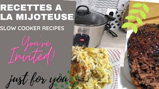 2 RECETTES A LA MIJOTEUSE FACILES ET PRATIQUES 2 SLOW COOKER RECIPES [upl. by Zerdna]