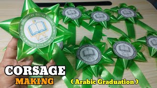 CORSAGE MAKING IDEAS  CORSAGE RIBBON Arabic Graduation [upl. by Cathlene]