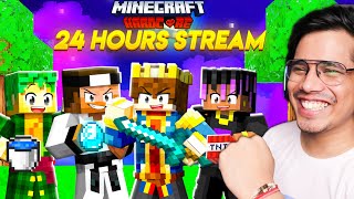 24 Hrs MINECRAFT HARDCORE IRL MARATHON STREAM [upl. by Horatio595]