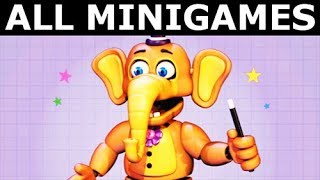 FNAF 6  All Pizzeria Minigames Freddy Fazbears Pizzeria Simulator No Commentary Gameplay [upl. by Wurtz]