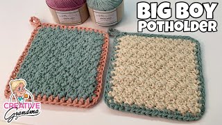 QUICK amp EASY CROCHET  BIG BOY POTHOLDER  WILLOWYARNS [upl. by Nsaj]